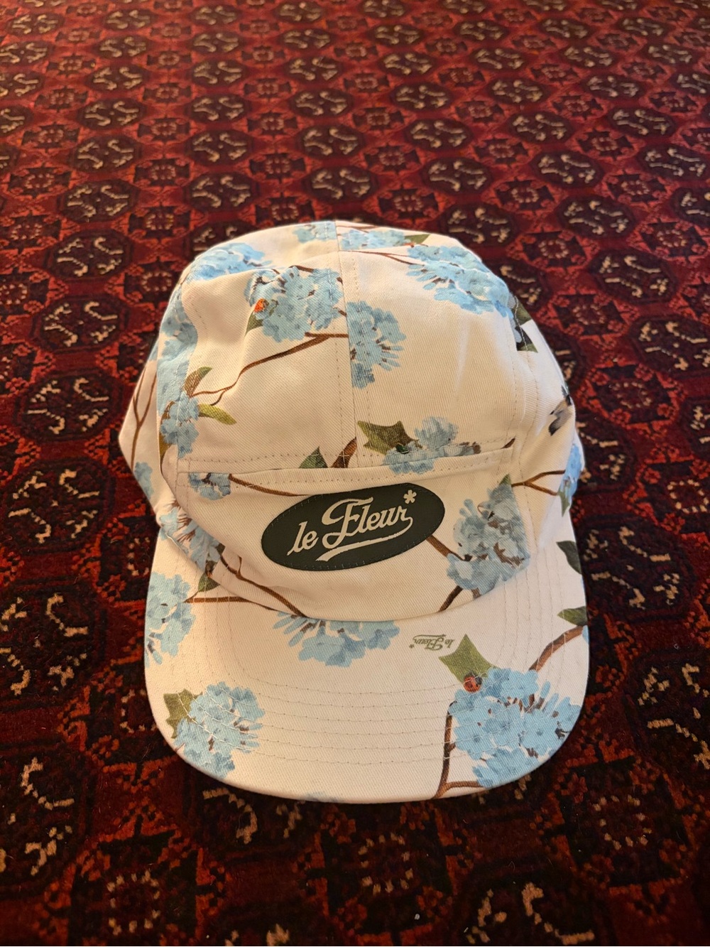 Golf le Fleur blue floral cotton cap
